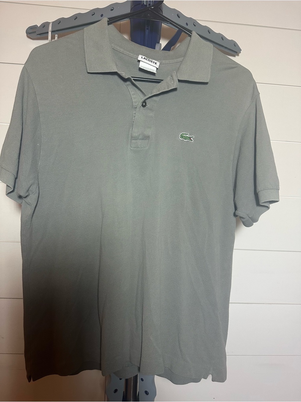 #118 Lacoste Men's Gray Pique Polo